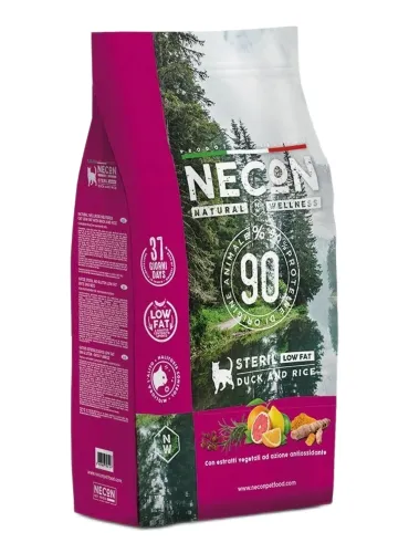 Necon natural wellness gatto adult steril low fat anatra e riso 1,5 kg  