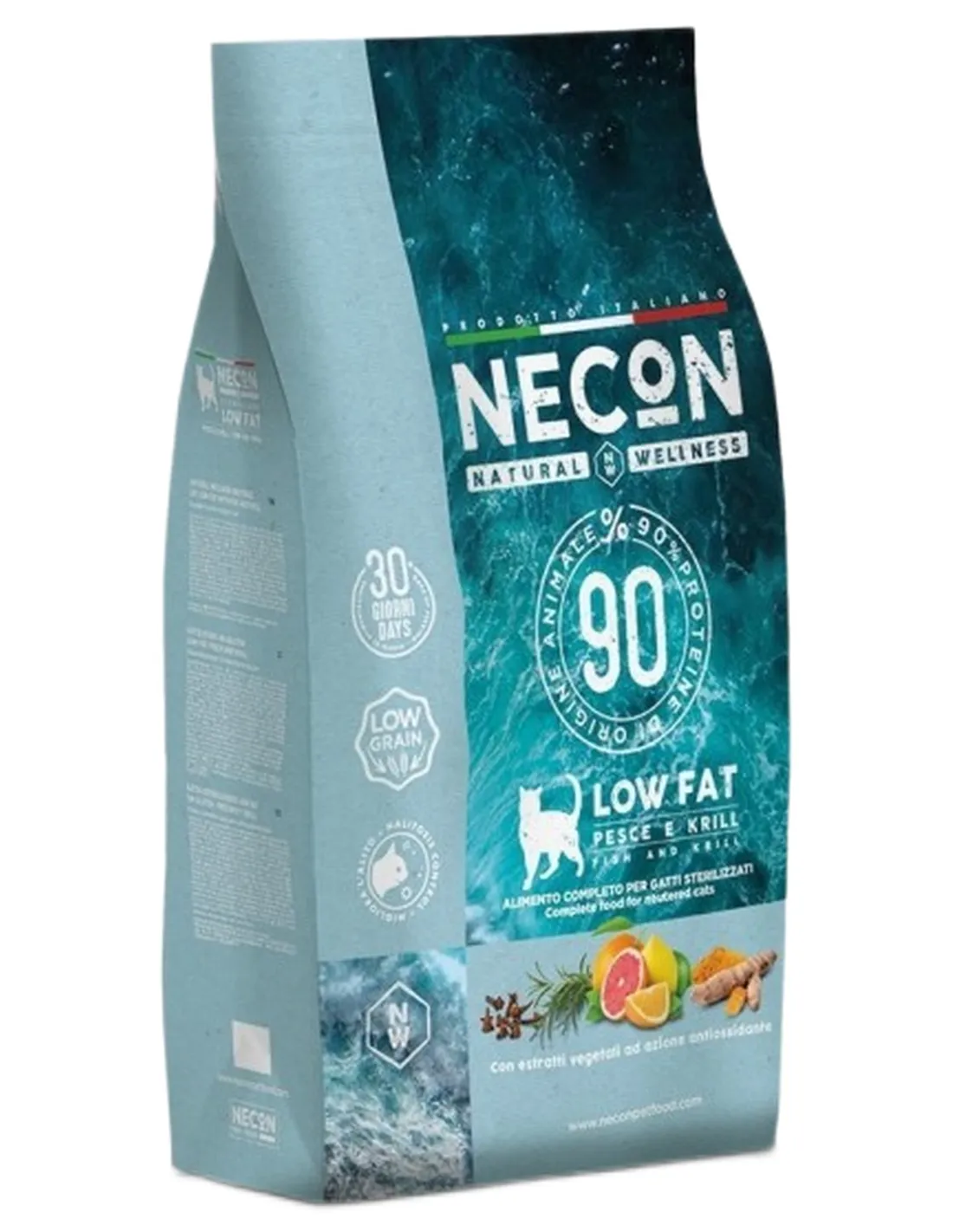 Necon natural wellness gatto adult steril low fat pesce e krill 1,5 kg  