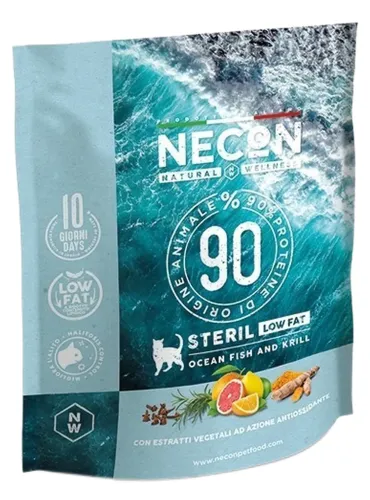 Necon natural wellness gatto adult steril low fat pesce e krill 400 gr  