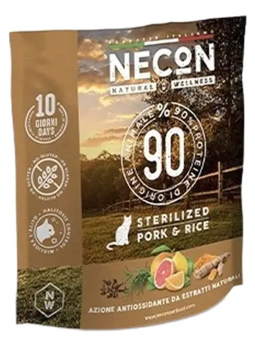 Necon natural wellness gatto adult sterilizzato maiale e riso 400 gr  