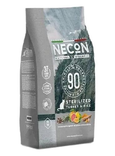 Necon natural wellness gatto adult sterilizzato tacchino e riso 1,5 kg  