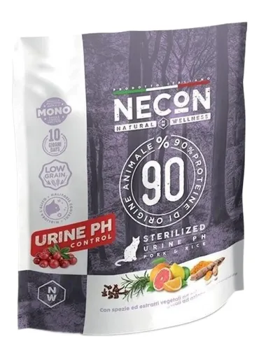 Necon natural wellness gatto adult sterilizzato urine ph maiale e riso 400 gr  