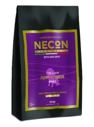 Necon zero grain puppy e junior con maiale 3 kg
