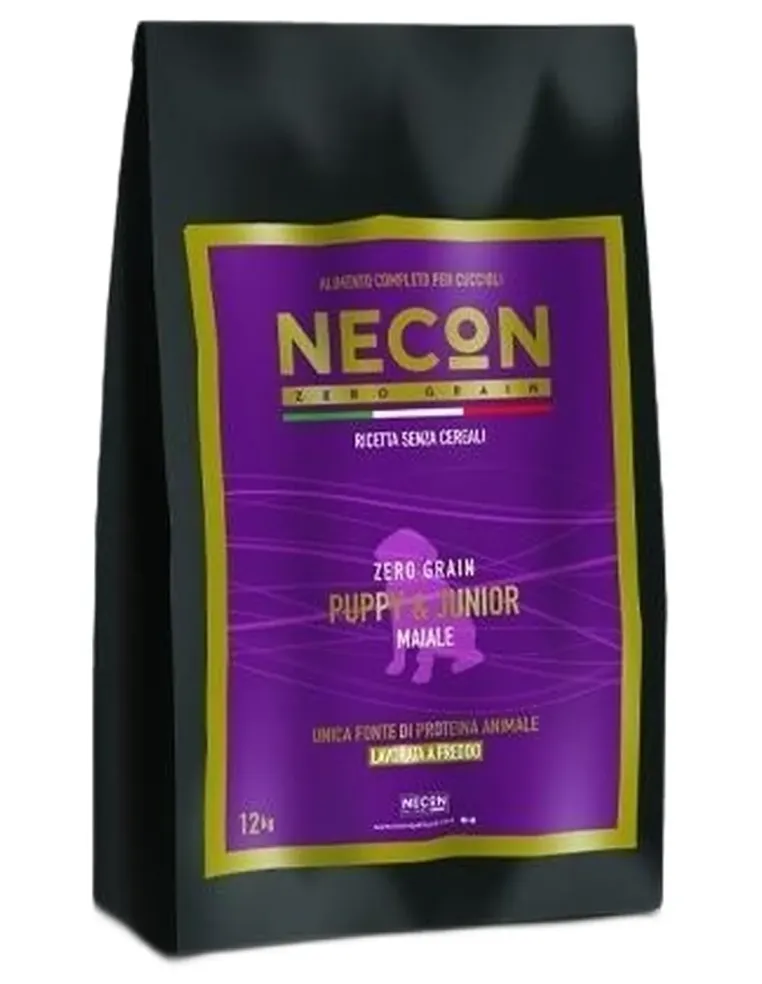 Necon zero grain puppy e junior con maiale 3 kg  