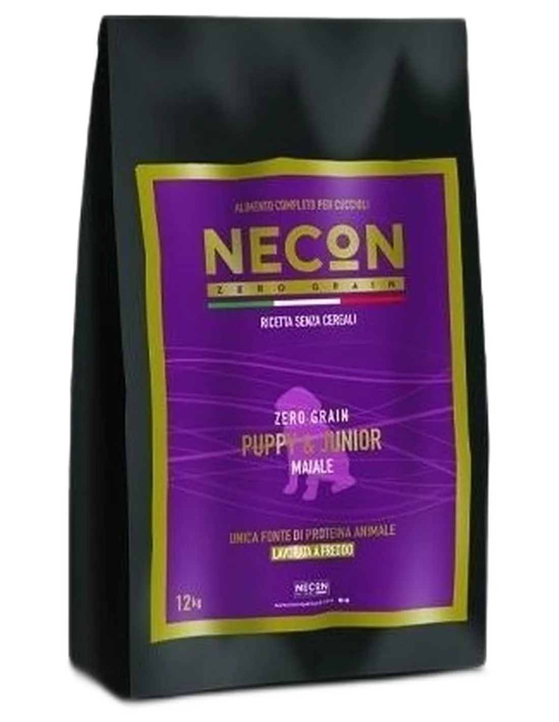 Necon zero grain puppy e junior con maiale 3 kg  