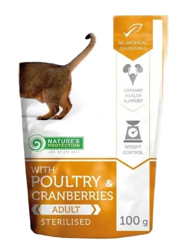 NaturÈs Protection POUCH gatto sterilised pollo e mirtilli 100 gr  