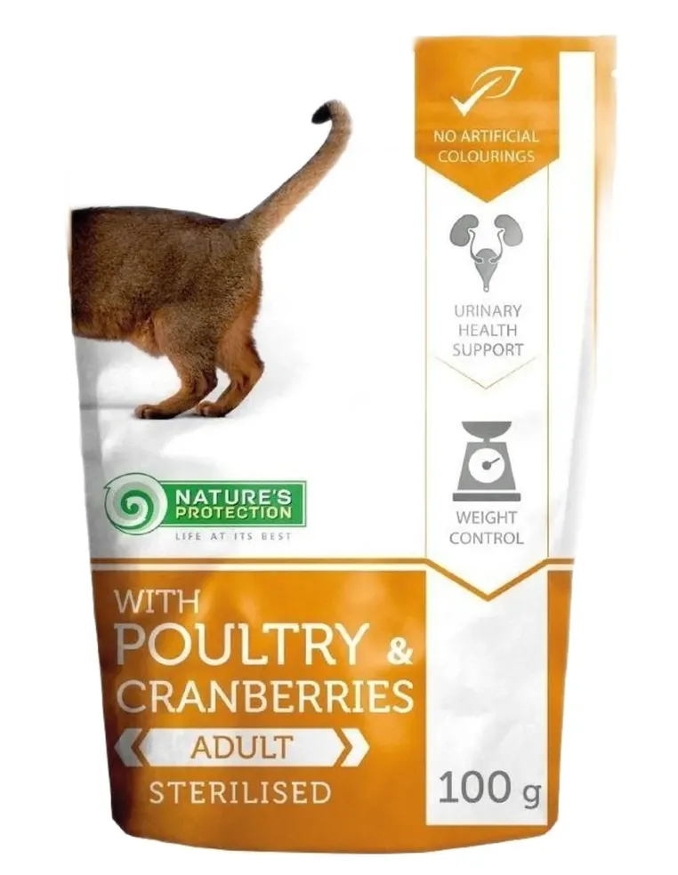 NaturÈs Protection POUCH gatto sterilised pollo e mirtilli 100 gr  