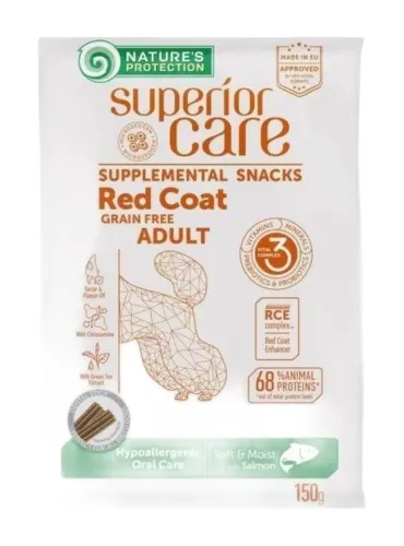 NaturÈs Protection Superior Care cane snack red coat hypoallergenic oral care salmone 150 gr
