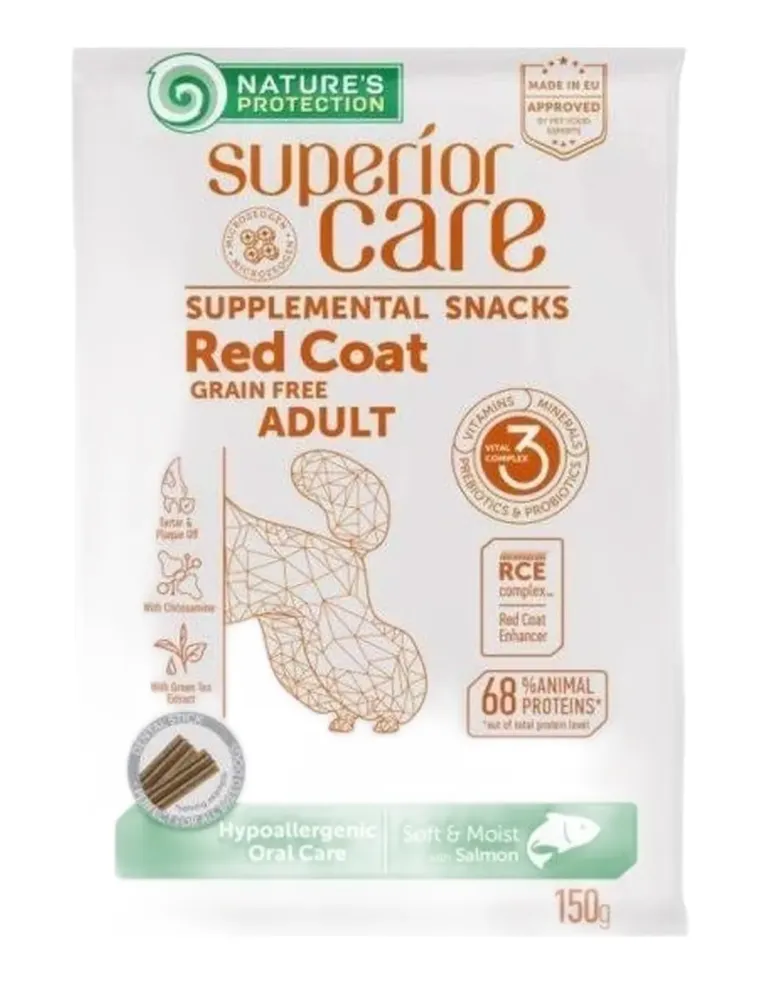 NaturÈs Protection Superior Care cane snack red coat hypoallergenic oral care salmone 150 gr  