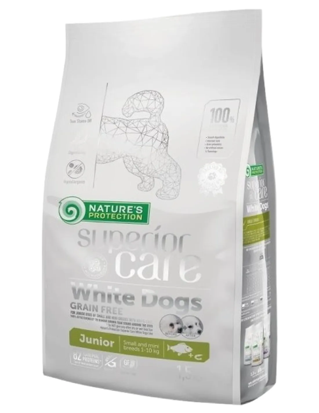 NaturÈs Protection Superior Care cane junior white dogs small pesce bianco 1,5 kg  