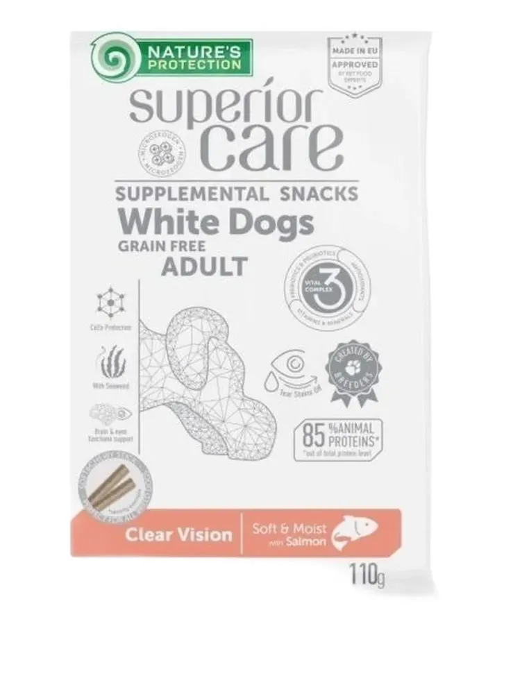 NaturÈs Protection Superior Care cane snack white dogs clear vision salmone 110 gr  