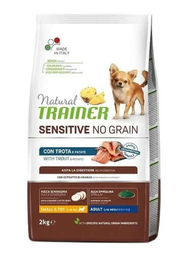 Natural Trainer sensitive no grain cane small e toy adult trota 2 kg  