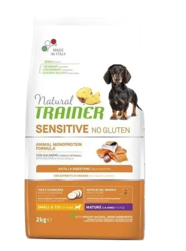 Natural trainer Sensitive cane No Gluten Mini Mature Salmone 2 kg  