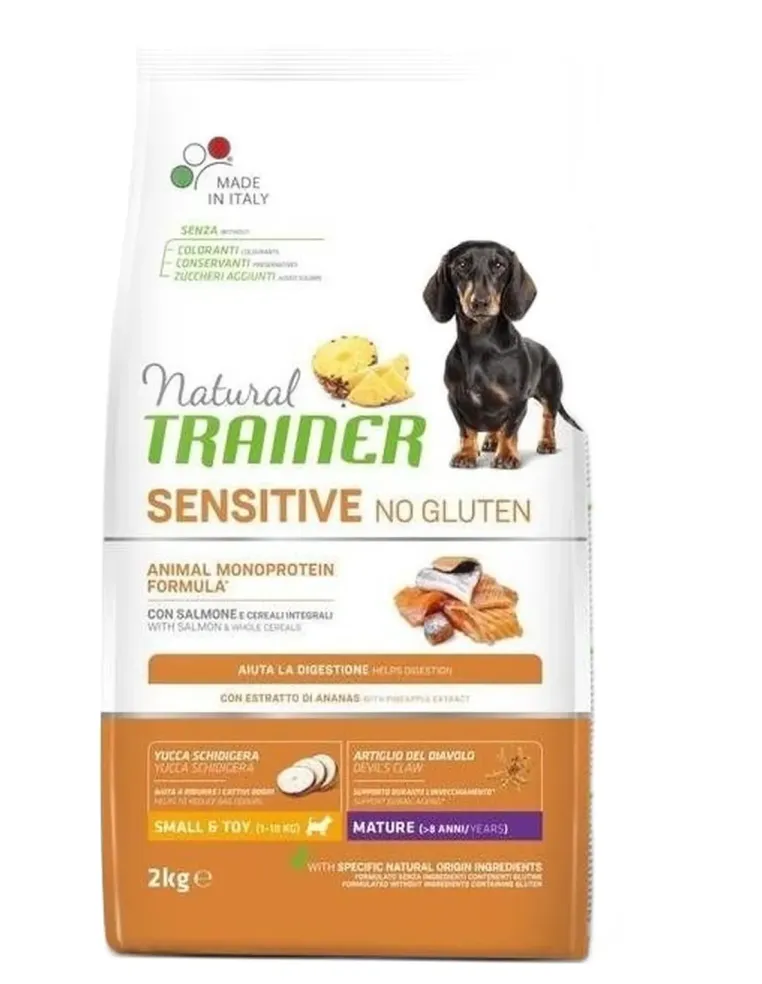 Natural trainer Sensitive cane No Gluten Mini Mature Salmone 2 kg  