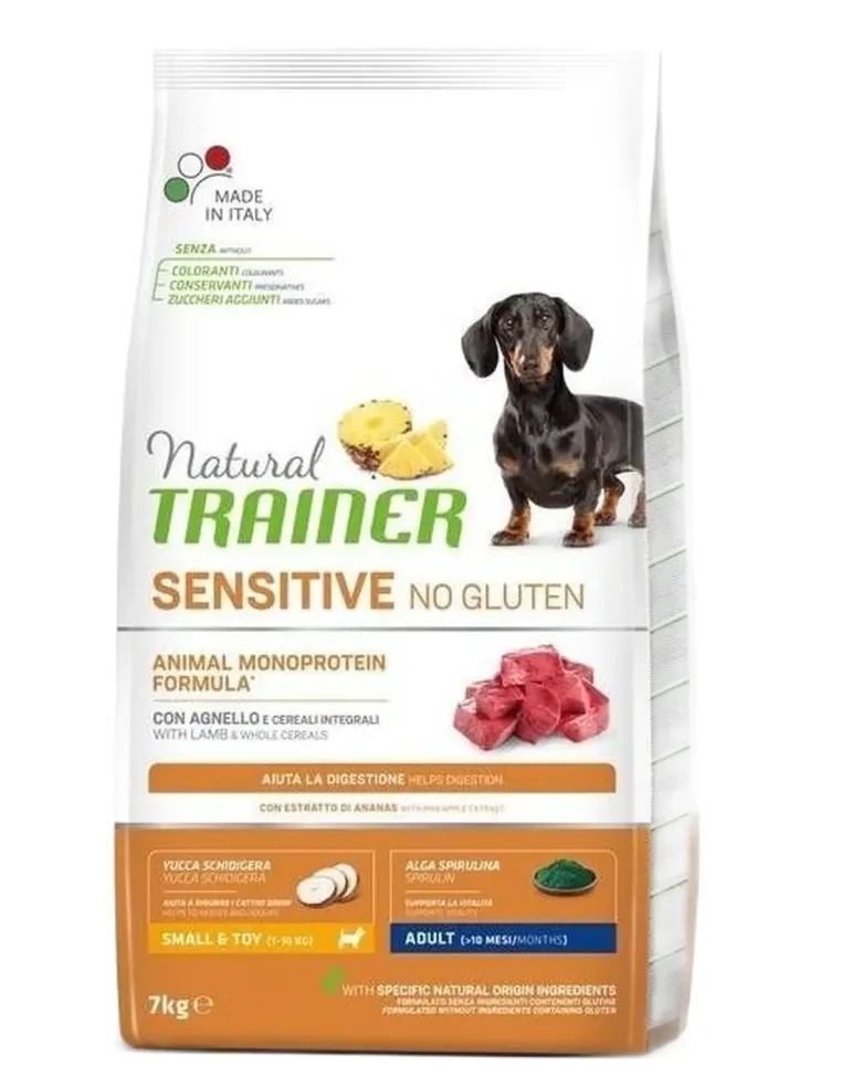 Natural trainer Sensitive cane No Gluten Mini Adult Agnello 7 kg  