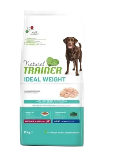 Natural trainer Ideal Weight cane MediumMaxi Adult Carni bianche 12 kg
