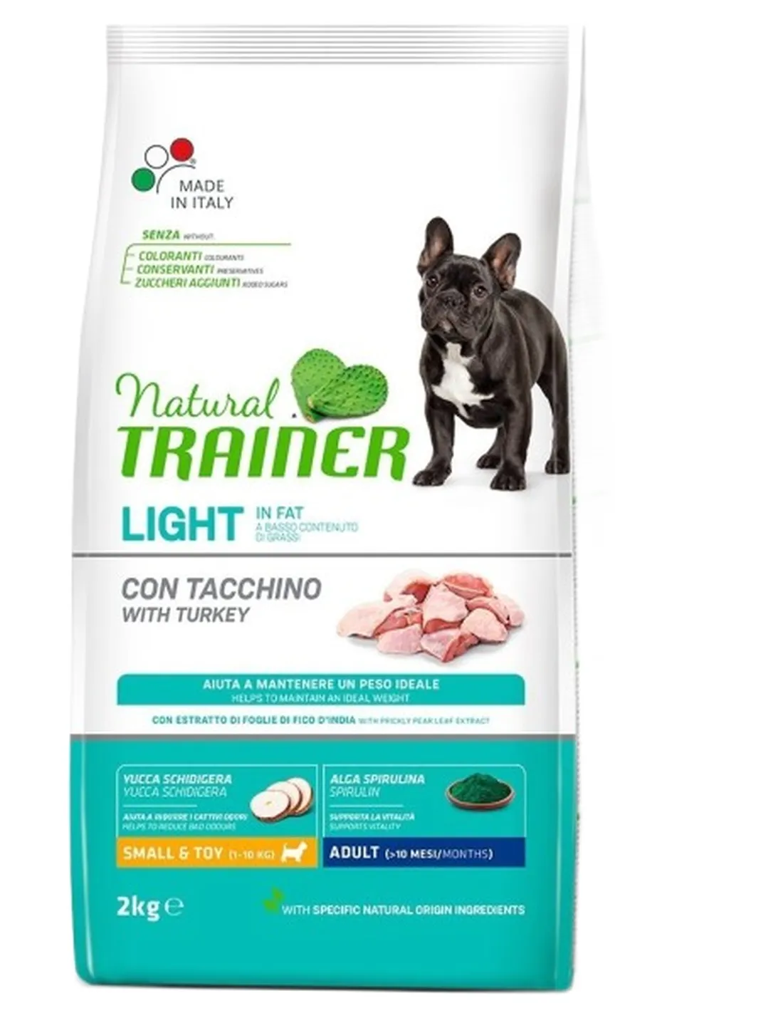 Natural Trainer light in fat small e toy adult con tacchino 2 kg  