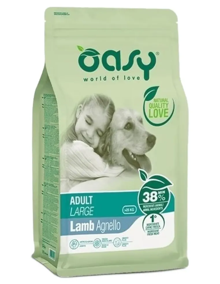 Oasy cane adult large agnello 3 kg  