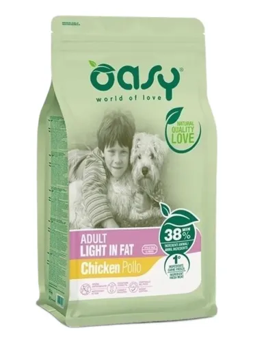 Oasy cane adult light in fat pollo 12 kg