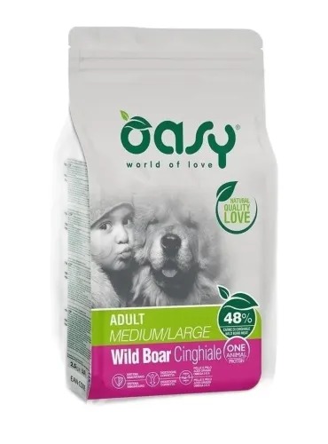 Oasy cane adult one protein medium large cinghiale 2,5 kg  