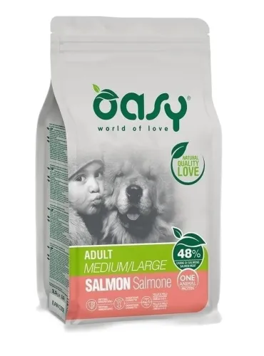 Oasy cane adult one protein medium large salmone 2,5 kg  