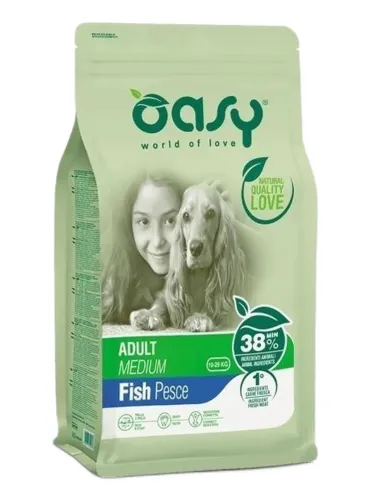 Oasy cane adult medium pesce 12 kg  