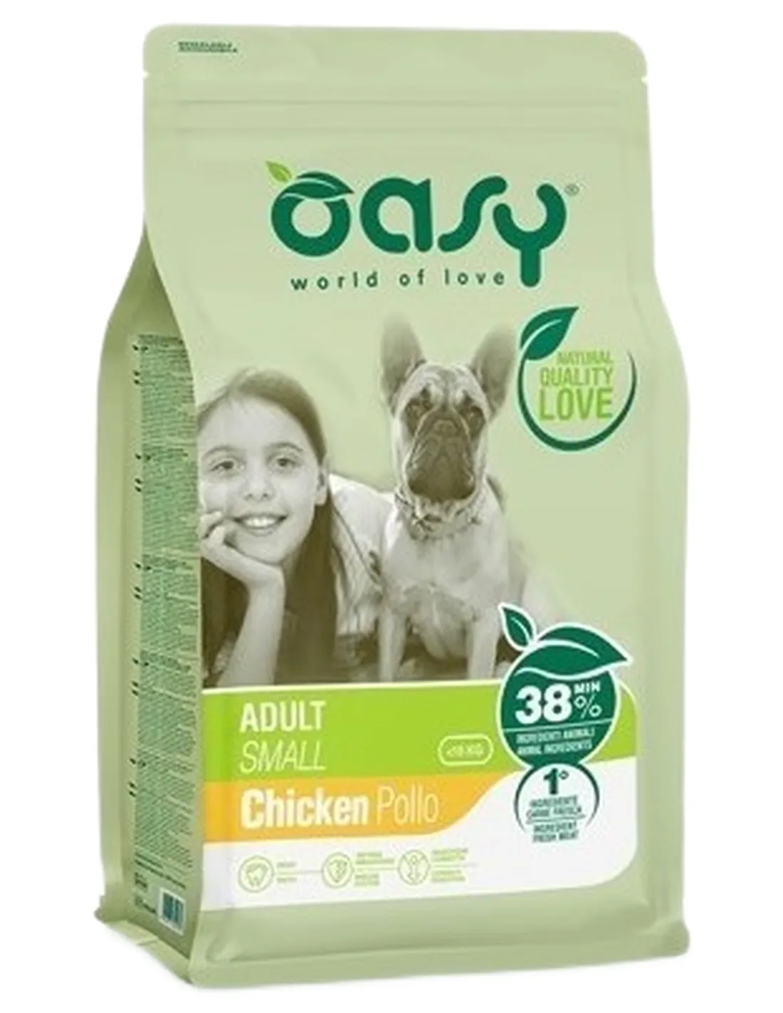 Oasy cane adult small pollo 1 kg  