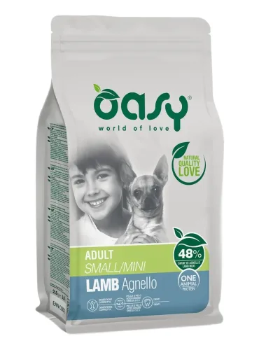 Oasy cane adult small mini agnello 1 kg  