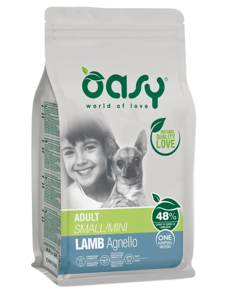 Oasy cane adult small mini agnello 1 kg  