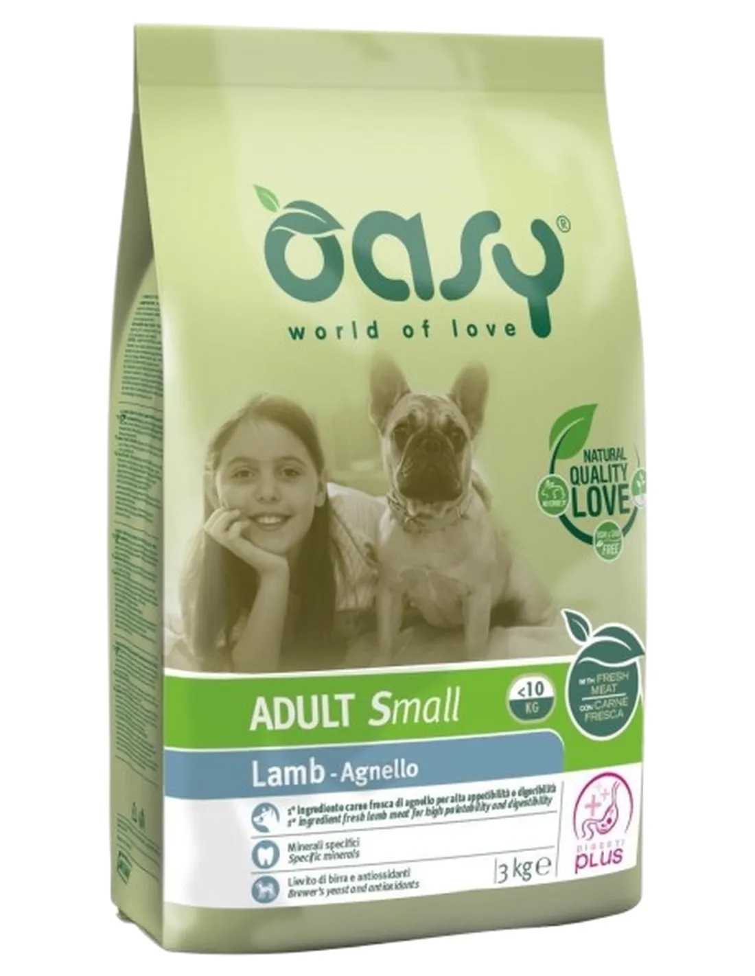 Oasy cane adult small agnello 3 kg   Oasy cane adult small agnello 3 kg