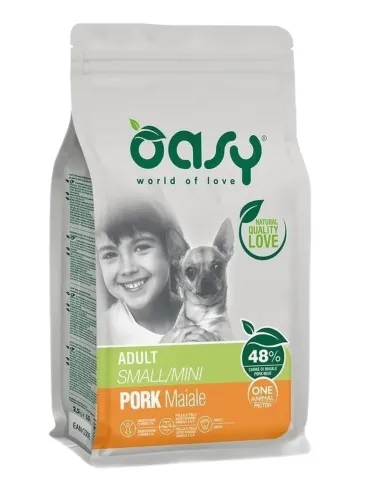 Oasy cane adult one protein small mini maiale 2,5 kg  