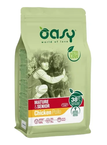 Oasy cane mature e senior pollo 12 kg