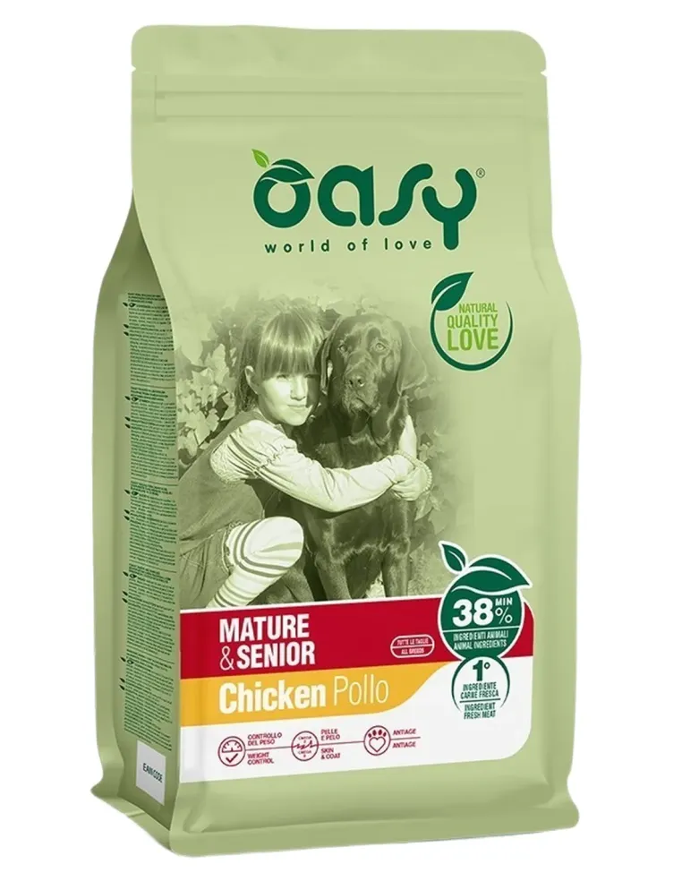 Oasy cane mature e senior pollo 12 kg  