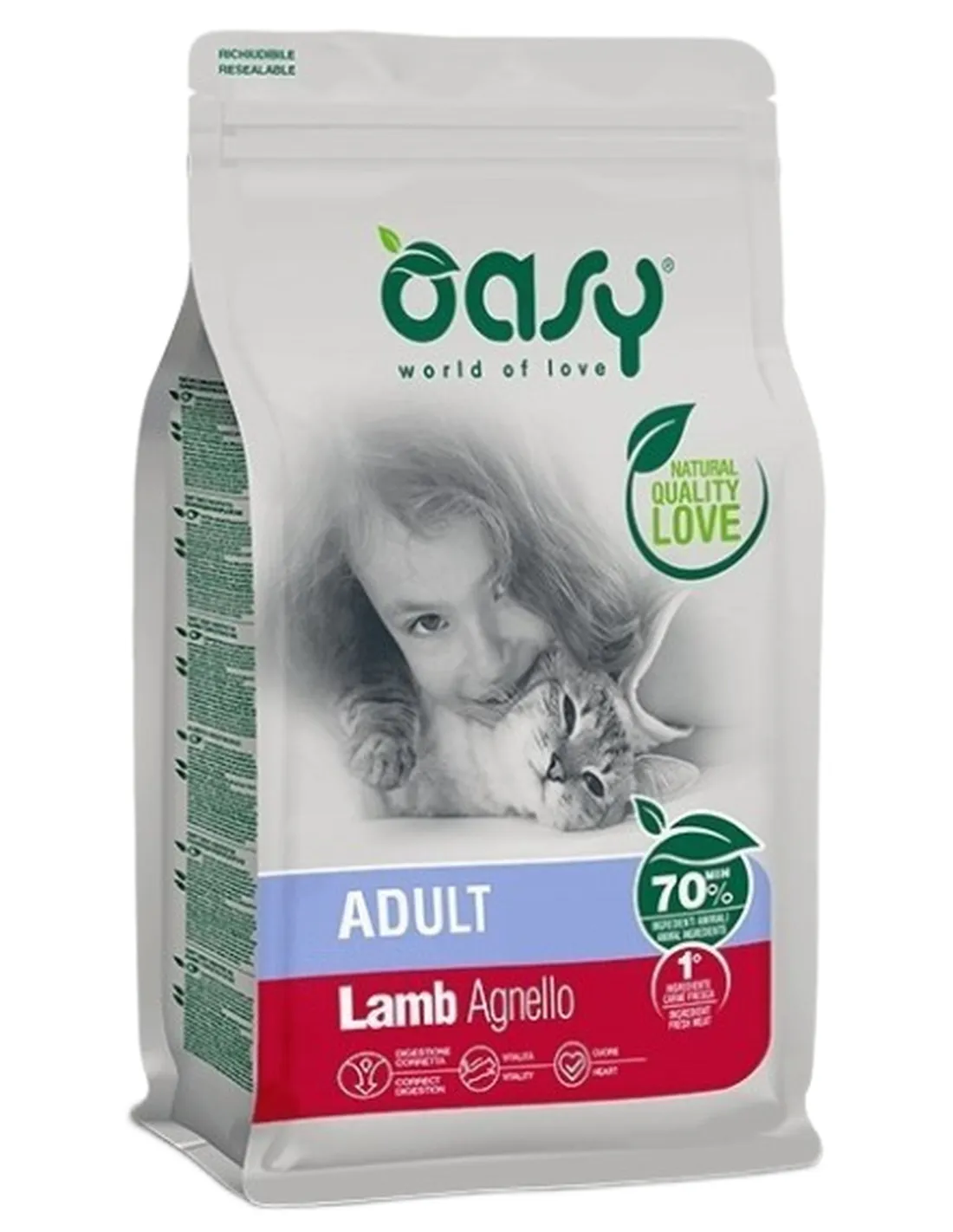 Oasy gatto lifestage adult agnello 1,5 kg   Oasy gatto lifestage adult agnello 1,5 kg