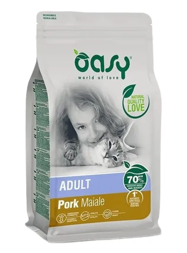 Oasy gatto lifestage adult maiale 300 gr  