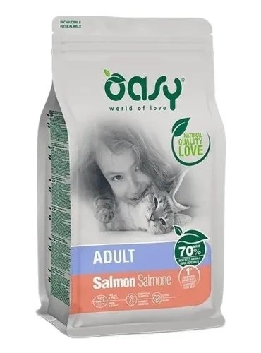 Oasy gatto lifestage adult salmone 1,5 kg