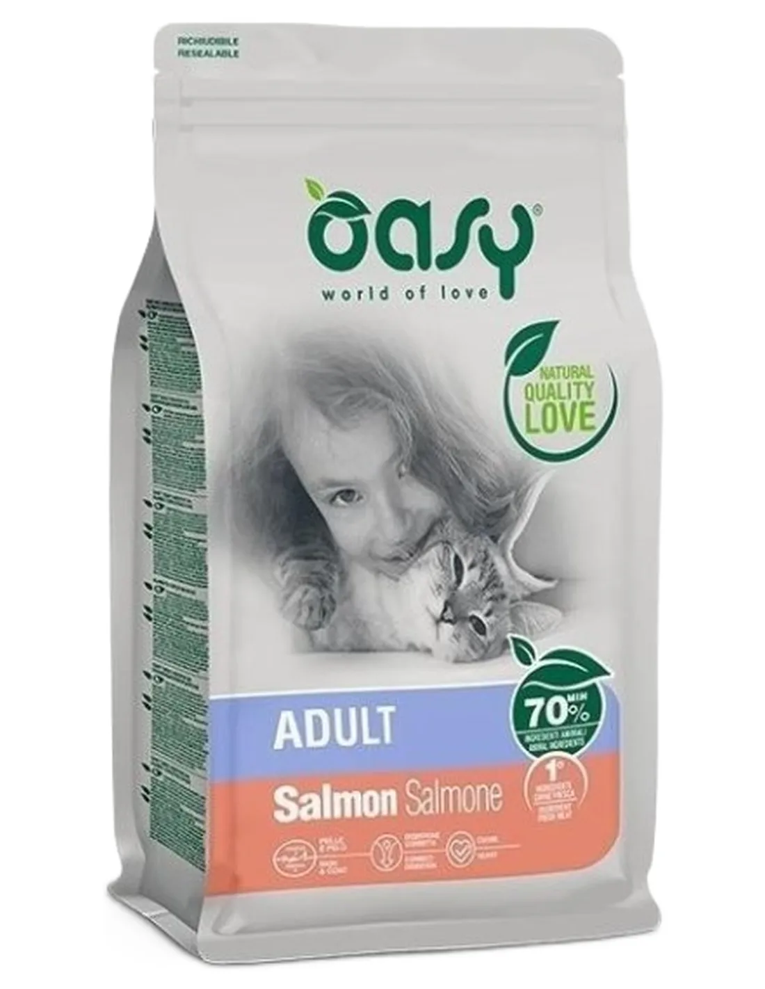 Oasy gatto lifestage adult salmone 7,5 kg   Oasy gatto lifestage adult salmone 7,5 kg