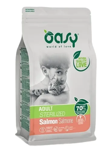 Oasy gatto lifestage adult sterilized salmone 1,5 kg  