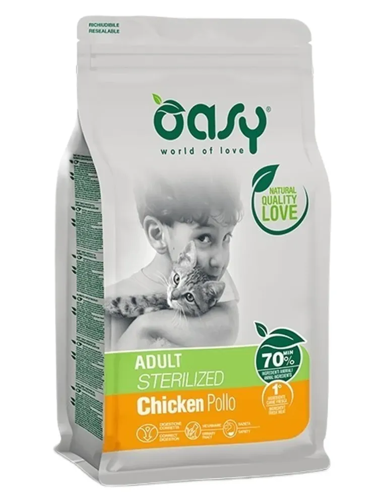 Oasy gatto lifestage adult sterilized pollo 1,5 kg  