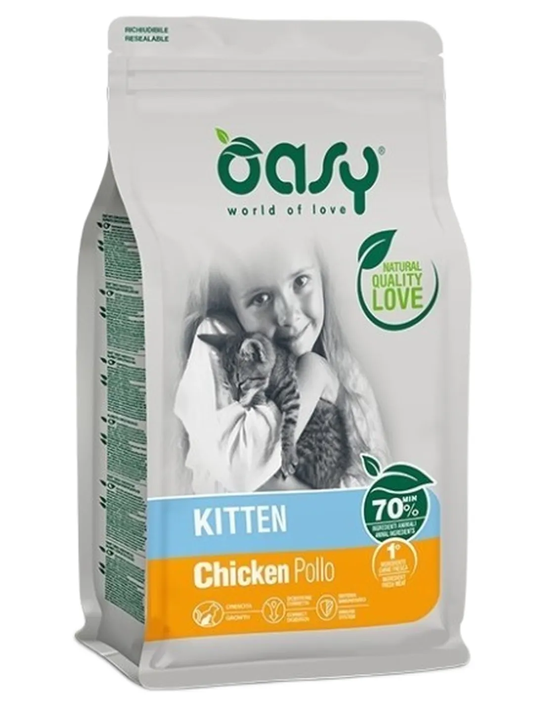 Oasy kitten lifestage pollo 300 gr  