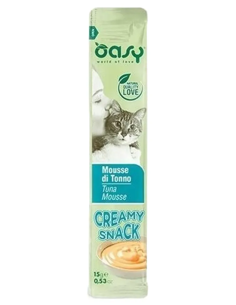 Oasy gatto snack creamy mousse di tonno 4x15 gr  