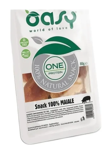 Oasy snack cane oneprotein maiale 80 gr  