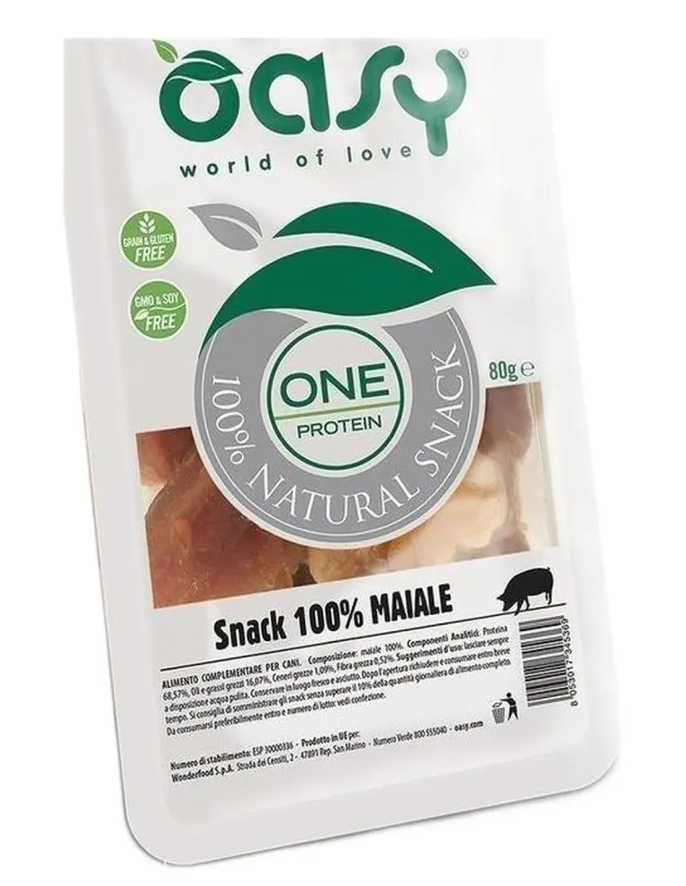 Oasy snack cane oneprotein maiale 80 gr  