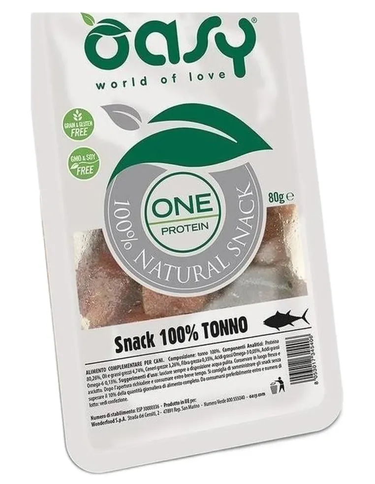 Oasy snack cane oneprotein tonno 80 gr  