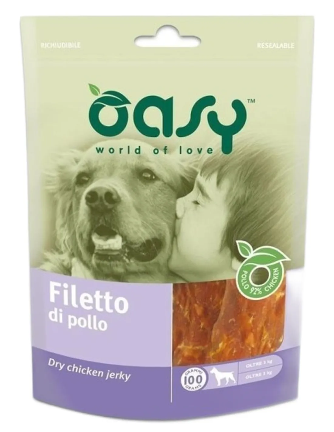 Oasy snack cane filetto di pollo 100 gr  