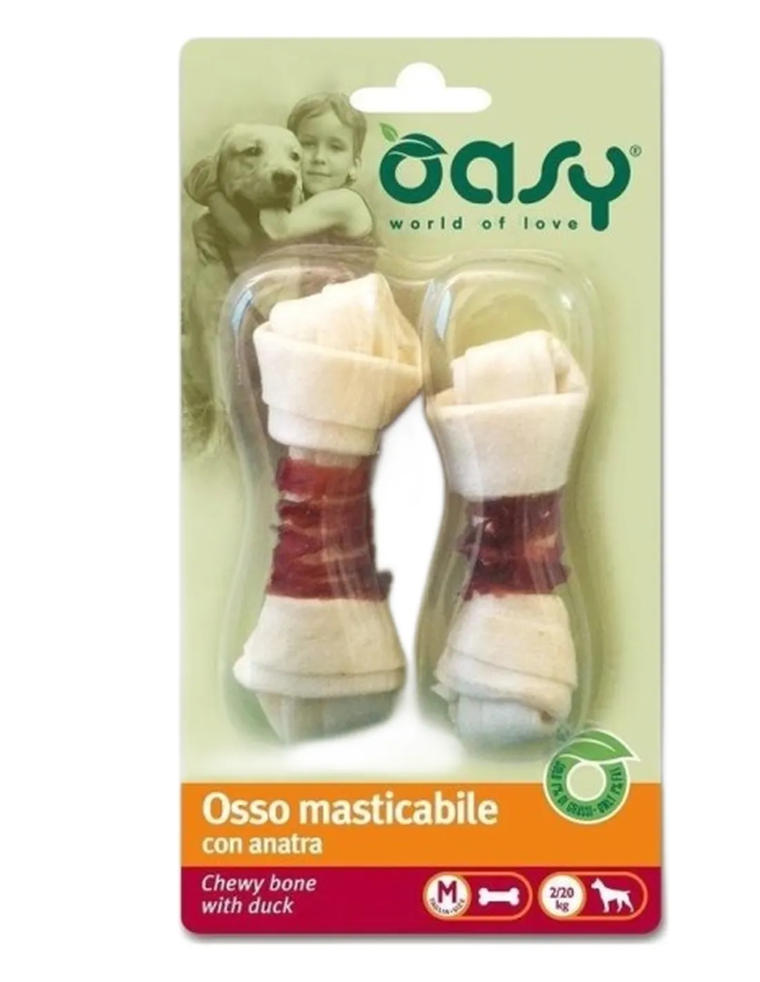 Oasy snack cane osso anatra taglia M 56 gr  