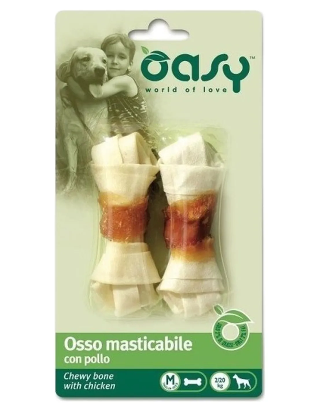 Oasy snack cane osso pollo taglia m 56 gr  