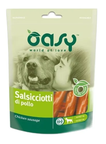 Oasy snack cane salsicciotti di pollo 100 gr