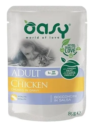 Oasy gatto wet bustina bocconcini pollo 85 gr  