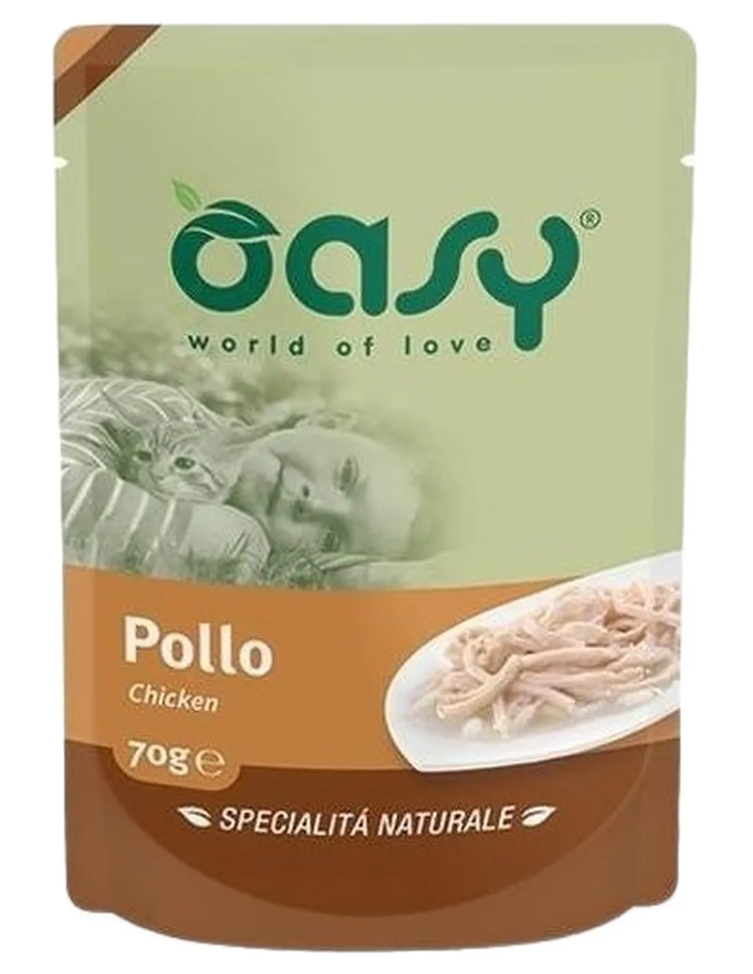 Oasy gatto wet bustina pollo 70 gr  